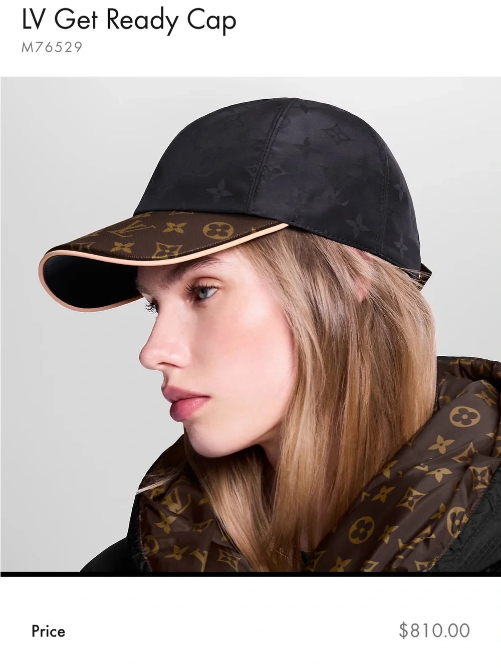 Louis Vuitton Get Ready Black Monogram Cap Large Preloved.